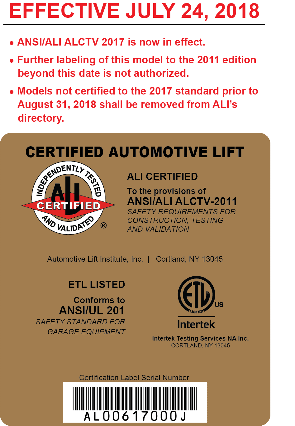 ALI Golds Label Mechanical Only-R