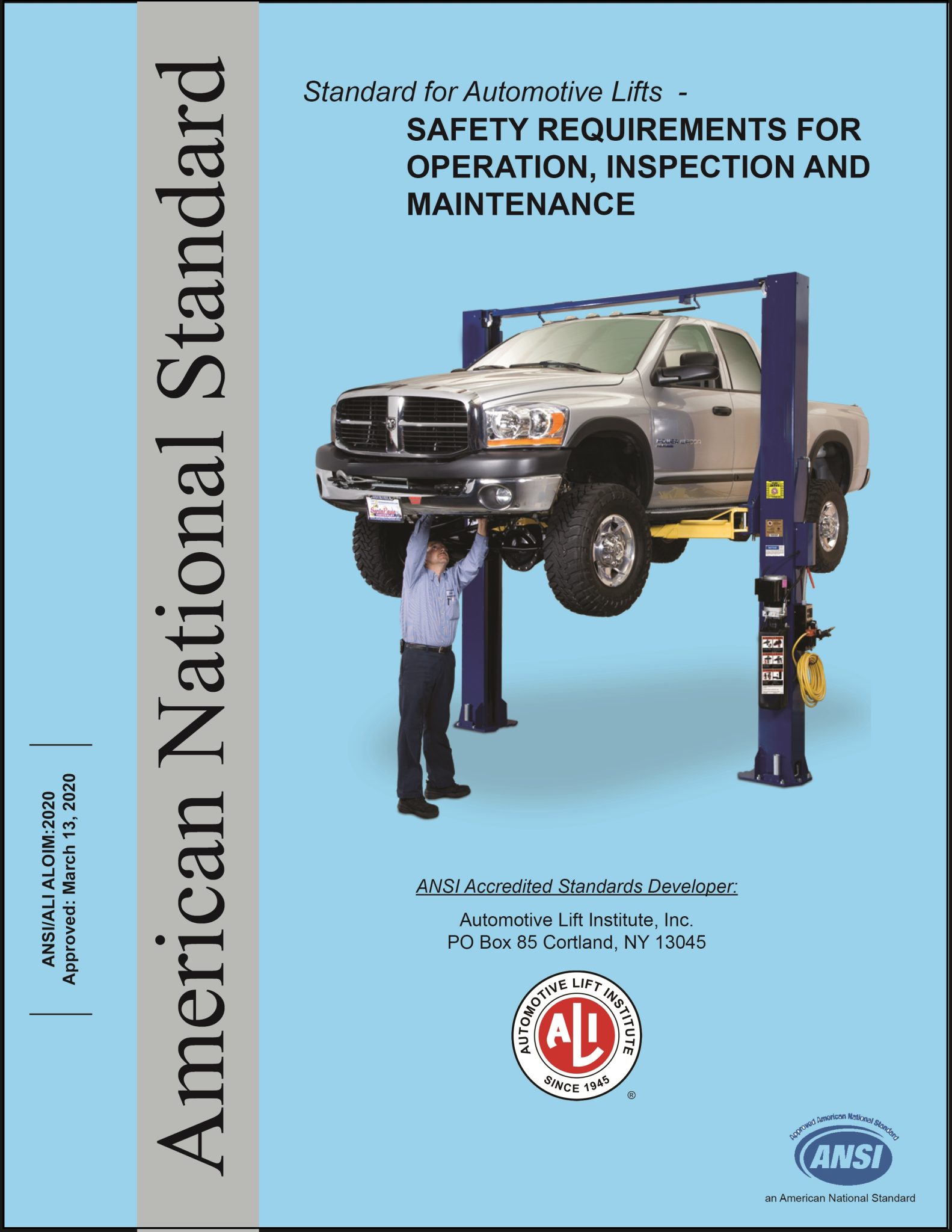 ANSI/ALI ALOIM: 2020 Standard for Automotive Lifts – Safety ...