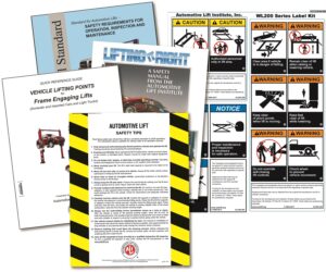 Replacement Warning Label Kit for Runway Lift (4 Post)