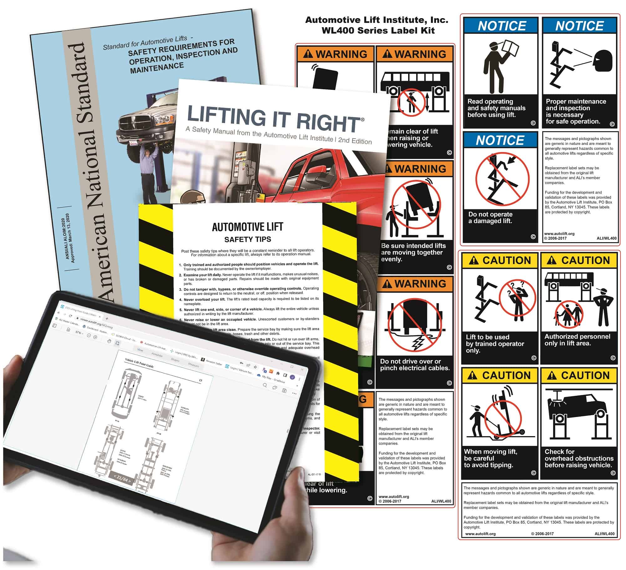 Replacement Warning Label Kit for Mobile Columns